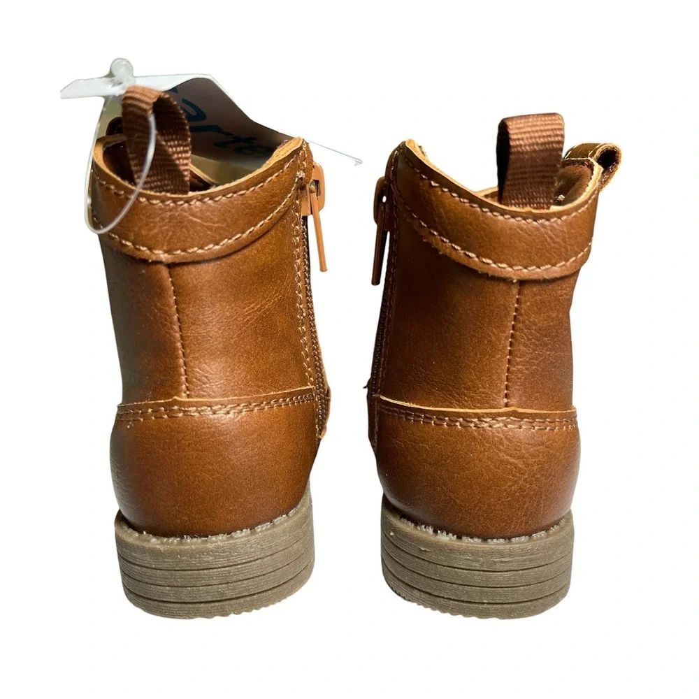 Carter's Girls 5T Toddler Cowgirl Cowboy Boots Delilah Western Brown Zipper NEW!